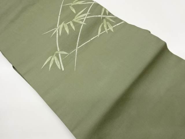 JAPANESE KIMONO / NAGOYA OBI FOR SUMMER / BAMBOO / BAMBOO GRASS PATTER